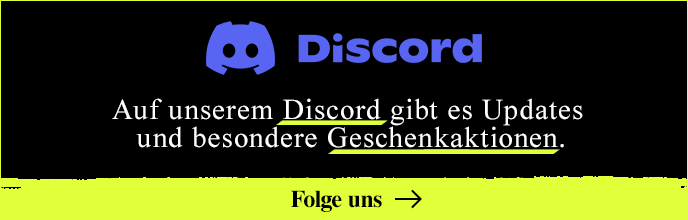 Nehme an unserem Discord teil und erhalte eine besondere Content-Sammlung mit Thema-Song Daten, Promo Video und Bildschirmhintergrund!